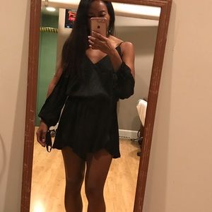 SOLD - Flirty Black Romper